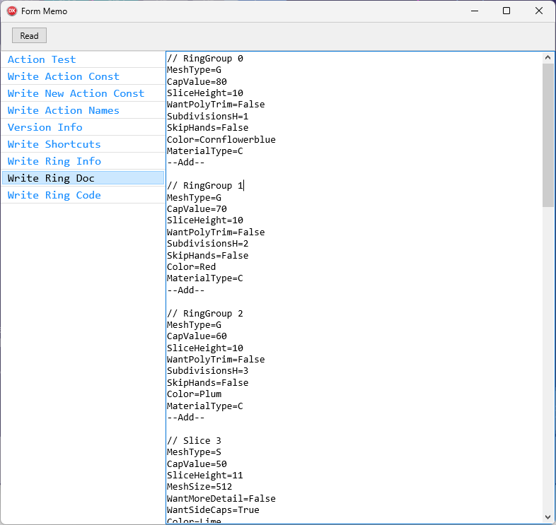 RingList Text